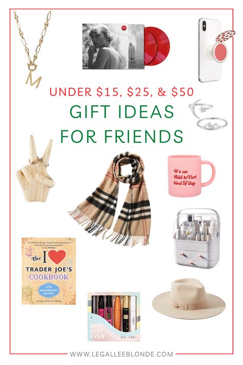 Each idea retails for under $50, so you won't have to break the bank in order to afford it. Gift Ideas For Friends (Gift Guides under $15, $25, $50)