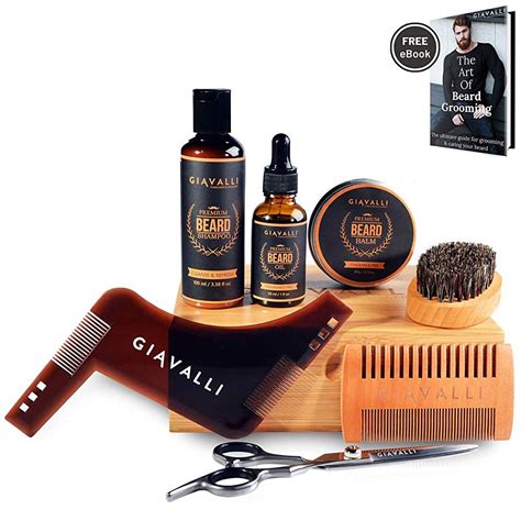 Bartpflege Set Für Männer Von Giavalli New Mit Bartöl 30ml Bartwachs 60g Bartbürste
