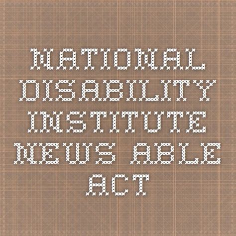 National Disability Institute News Disability Acting Persons With Disabilities