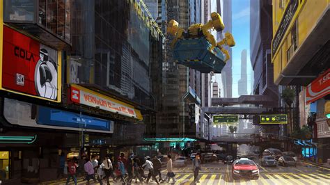 Cyberpunk 2077 City Concept Art Wallpaper Hd Games 4k Wallpapers