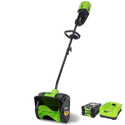 Greenworks 2600602 Pro 80v 12 Snow Shovel With 2ah Battery And Charger