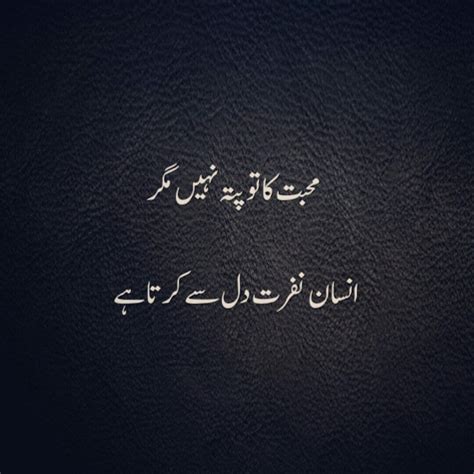 Mohabbat Aur Nafrat Urdu Quotes Urdu Poetry