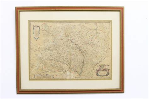 Lot Vintage Map Of Moravia Marchionatus Moraviae Hondius