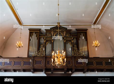 The Pipe Organ In The Trinitatis Lutheran Church Interior In Fredericia