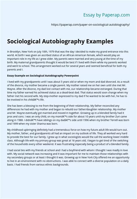 How To Start Writing An Autobiography Essay How To Write An