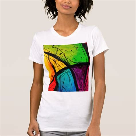 Funky Bright Abstract Art Painting T Shirt Zazzle