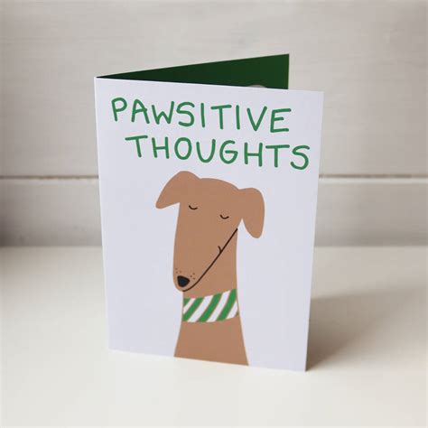 Pawsitive Thoughts A6 Greeting Card By Sketchy Hounds