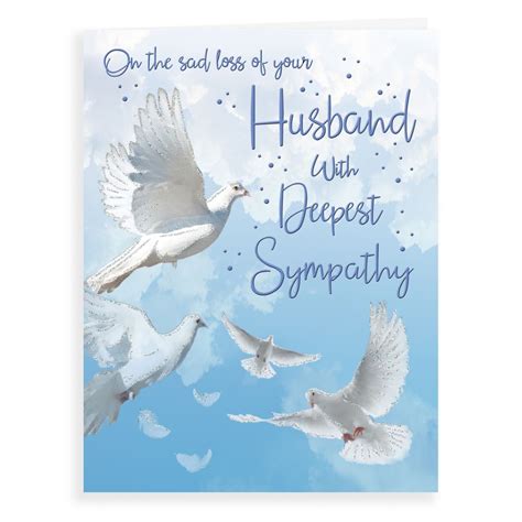 Cards Direct Sympathy Card Husband Doves