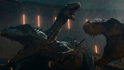 Therizinosaurus And T Rex Kill Giganotosaurus Jurassic World