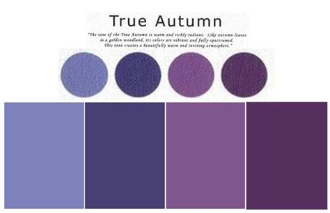 True Autumn Purples Purple Color Schemes Color Me Beautiful