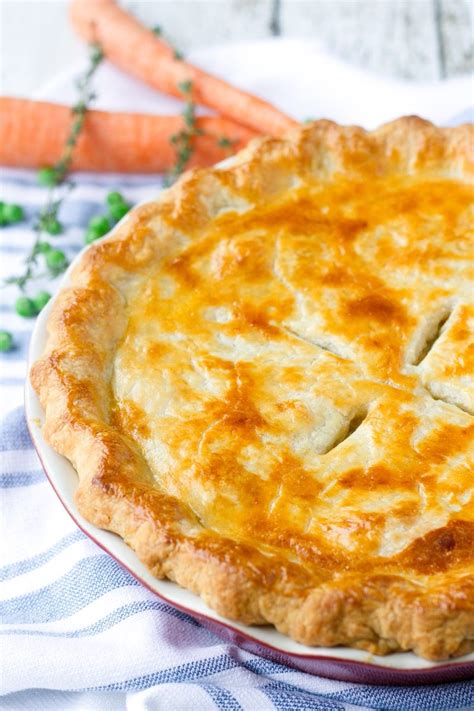 Spoon the pie filling into the pie dish and top with remaining crust. The Best Homemade Chicken Pot Pie | Recipe | Homemade ...