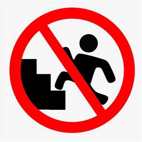 Warning Signs Clipart Hd Png No Stairs Warning Sign Prohibition