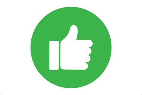 Thumb Up Icon Green Like Symbol Positive Choice 1322397