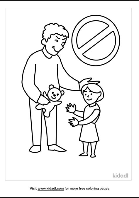 Stranger Danger Coloring Page For Kids