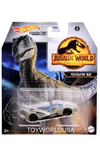 2022 Hot Wheels Jurassic World Dominion Character Cars 3 Velociraptor Blue 699 Picclick