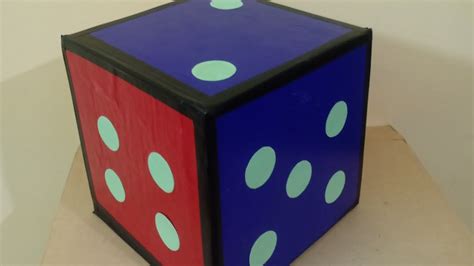 Diy How To Make A Big Dice Cardboard Dice Dice Activity For Kids