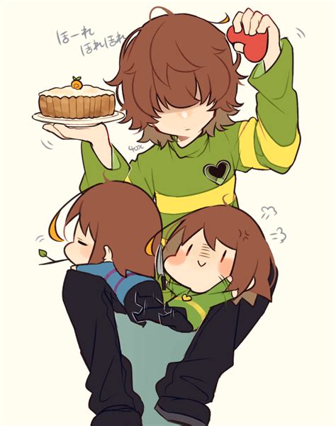 Frisk Chara And Kris Undertale And 1 More Drawn By Kitsune No Ko