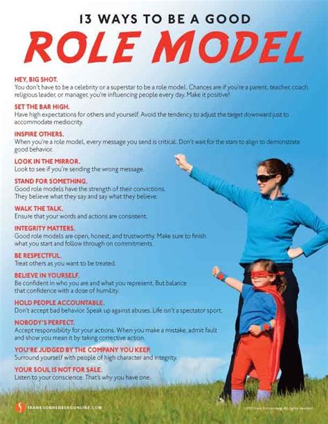 13 Ways To Be A Good Role Model Leadership Role Models Positivity