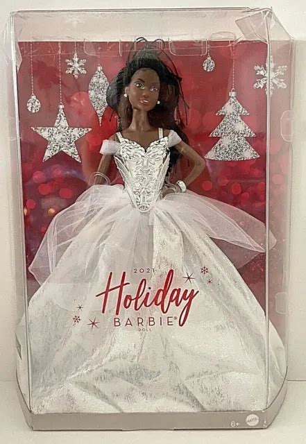 Holiday Barbie Doll 2021 Signature African American Silver Gown New W Braids 5500 Picclick