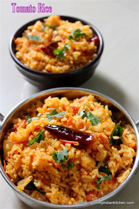Tomato Rice Recipe South Indian Yummy Indian Kitchen