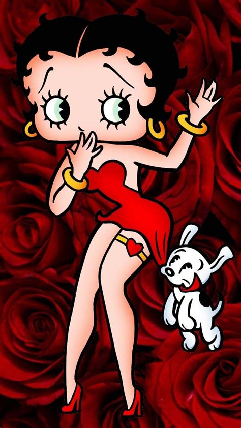 Betty Boop Red Rose Betty Boop Pictures Betty Boop Art Betty Boop