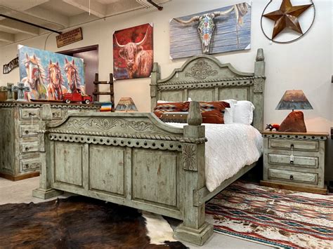 Reclaimed Wood Old World King Size Bedroom Set Monterrey Rustic