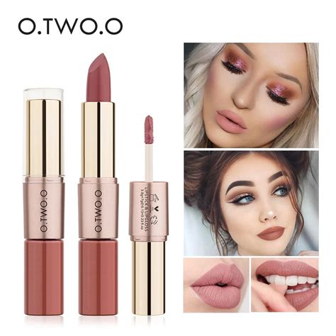 Otwoo 12 Colors Lips Makeup Lipstick Lip Gloss Long Lasting Moisture