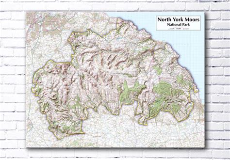 North York Moors National Park Map Poster From Love Maps On