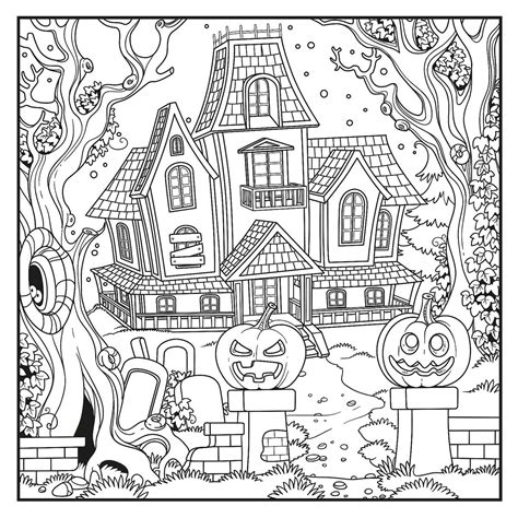 Coloring Pages Free Halloween Coloring Printables Bookree Spooky