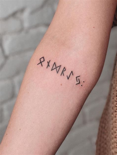 Runes Tattoo A Delicate And Unique Symbol Of The Individual