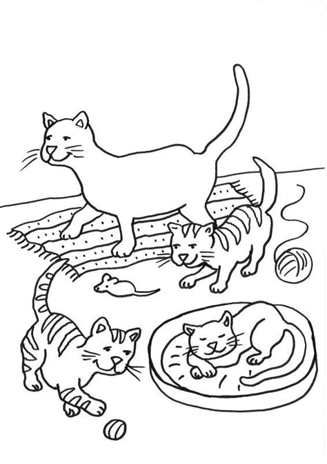 Klicken sie hier, um zu drucken. Ausmalbild Katzen: Katzenfamilie ausmalen kostenlos ausdrucken | Ausmalbilder katzen ...