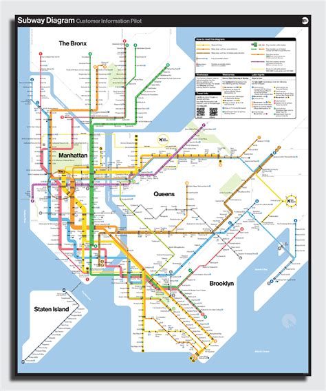 Simplified New York Subway Map Eudora Rosabelle