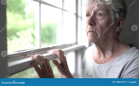 A Portrait Of Sad Lonely Pensive Old Senior Woman Stock Video Video