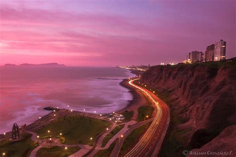 Pacific Ocean At Sunset View From Miraflores Lima Peru Flickr