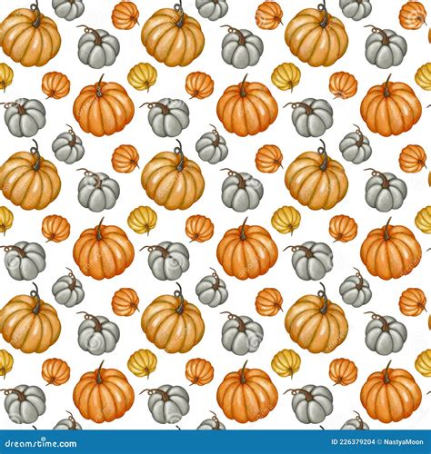 Pumpkins Background Fall Pumpkin Seamless Pattern Autumn Wallpaper