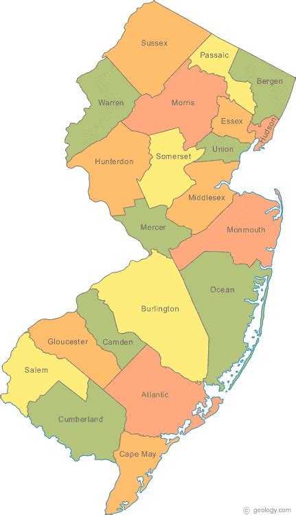 New Jersey Map With Cities Gadgets 2018