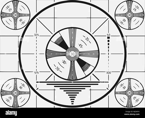 Retro Television Test Pattern Vector Illustration Stock Vector Image