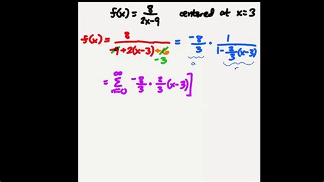 Representing Functions as Power Series 1 - YouTube