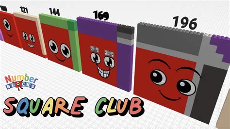 Numberblocks Square Club｜draw Bricks Youtube