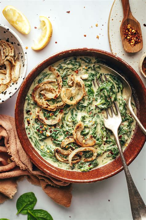 Garlicky Vegan Creamed Spinach Minimalist Baker Recipes Selfmadenews