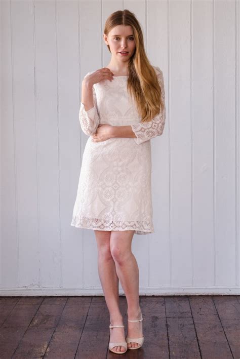 Little White Lace Dress Lizzie Cotton Lace Wedding Etsy