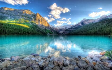 Lake Louise Village In Banff National Park In Canada Rocky Mountains