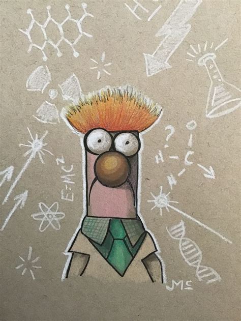 Muppets Beaker Toned Paper Muppets Drawing Sketches