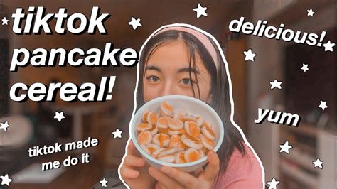 Trying Tiktok Pancake Cereal Delicious Youtube