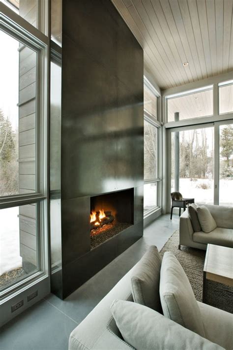 25 Metal Clad Fireplaces For A Wow Effect Shelterness