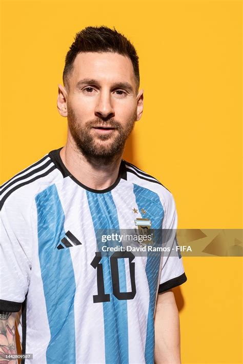 Lionel Messi Of Argentina Poses During The Official Fifa World Cup