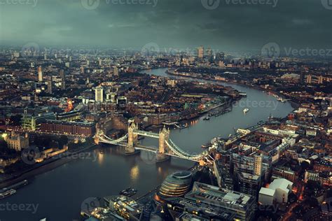 London Aerial View With Tower Bridge Uk 1063801 Stock Photo At Vecteezy