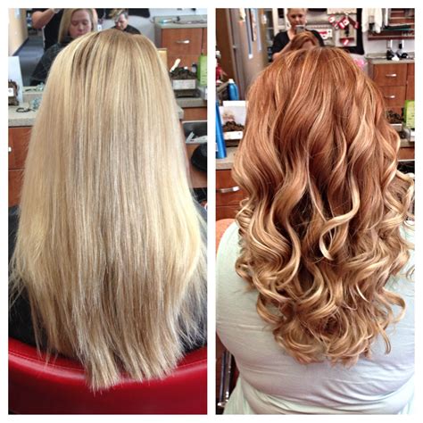 before and after blonde to red head with a side of ombré caylapoindexter