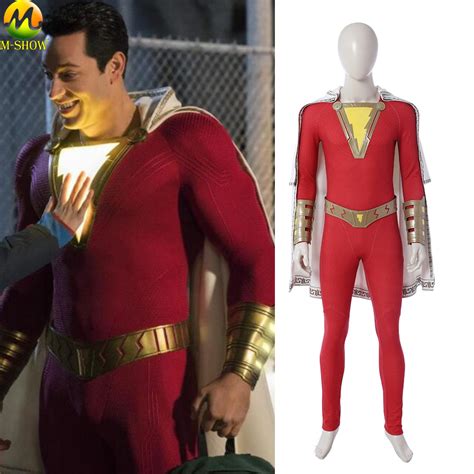 2019 Captain Marvel Shazam Cosplay Costume Shazam Cosplay Outfit