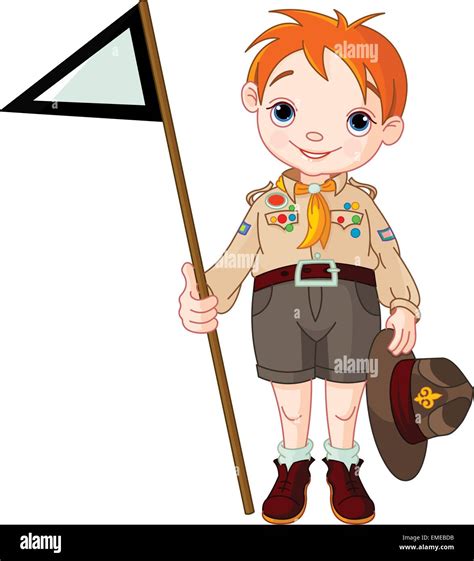 Boy Scout Flag Clipart Outline